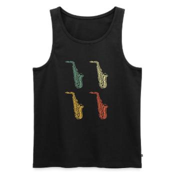 Saxophone Saxophoniste Saxophoniste - Débardeur bio Premium Homme - noir - Devant - Michal (187cm)