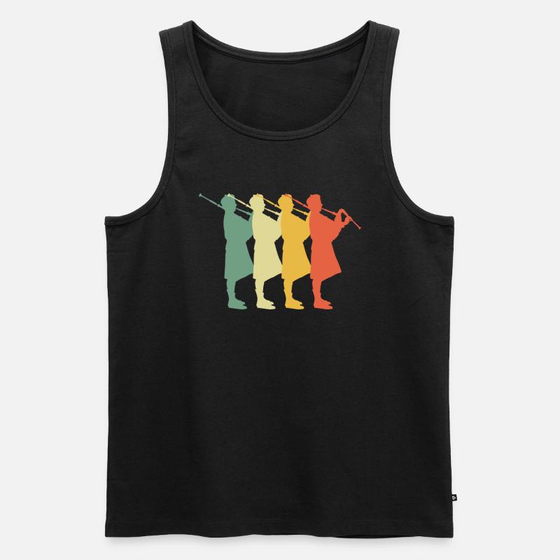 Dudelsack Dudelsackspieler Sackpfeife - Männer Premium Bio Tank Top - Schwarz