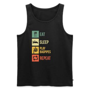 Bagpipes Bagpipes Bagpipe - Men's Premium Organic Tank Top - black - Front - AI Model Male 178 light (178cm)