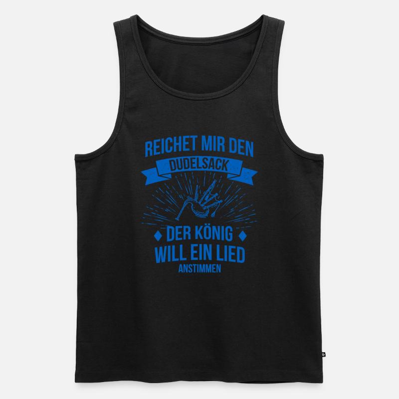 Dudelsack Dudelsackspieler Sackpfeife - Männer Premium Bio Tank Top - Schwarz