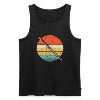 Flute Flute player Flutist - Men's Premium Organic Tank Top - black - Front - Michal (187cm)