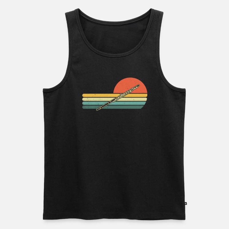 Querflöte Querflötenspieler Querflötist - Männer Premium Bio Tank Top - Schwarz