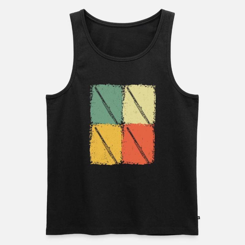 Querflöte Querflötenspieler Querflötist - Männer Premium Bio Tank Top - Schwarz