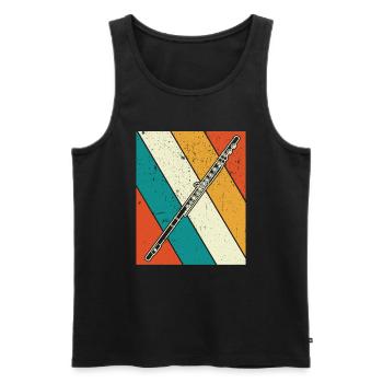 Flute Flute player Flutist - Men's Premium Organic Tank Top - black - Front - Michal (187cm)