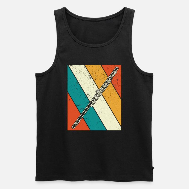 Querflöte Querflötenspieler Querflötist - Männer Premium Bio Tank Top - Schwarz