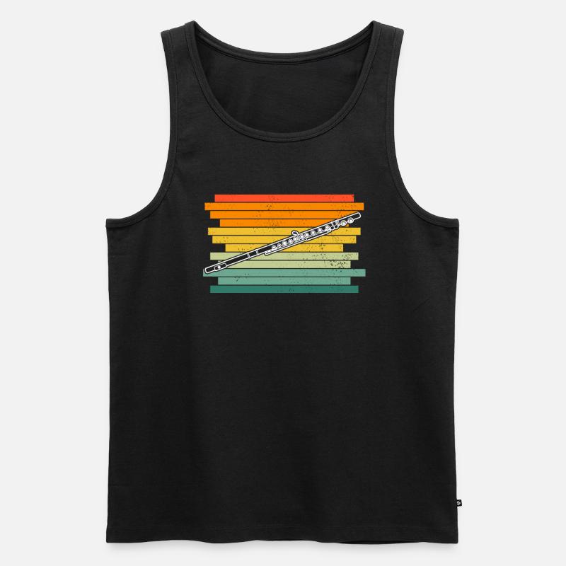 Querflöte Querflötenspieler Querflötist - Männer Premium Bio Tank Top - Schwarz