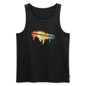 Flute Flute player Flutist - Men's Premium Organic Tank Top - black - Front - Michal (187cm)