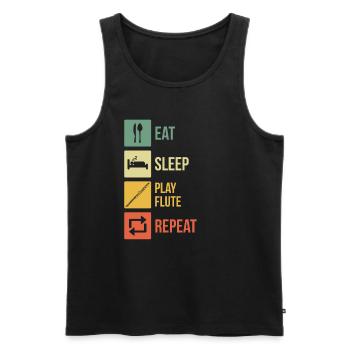 Flute Flute player Flutist - Men's Premium Organic Tank Top - black - Front - Michal (187cm)