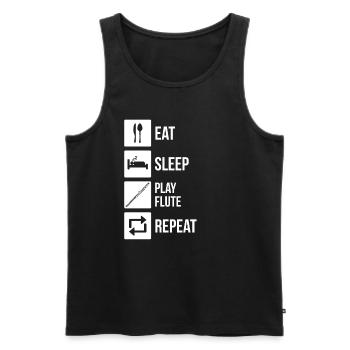 Flute Flute player Flutist - Men's Premium Organic Tank Top - black - Front - Michal (187cm)