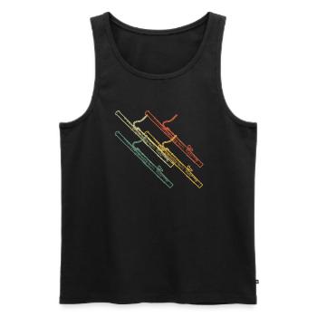 Bassoon Bassoon Bassoon Player Bassoonist - Men's Premium Organic Tank Top - black - Front - AI Model Male 178 light (178cm)