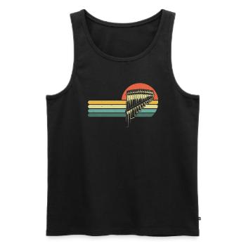 Panflute Panflute player Panflutist - Men's Premium Organic Tank Top - black - Front - Michal (187cm)