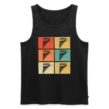 Panflute Panflute player Panflutist - Men's Premium Organic Tank Top - black - Front - Michal (187cm)