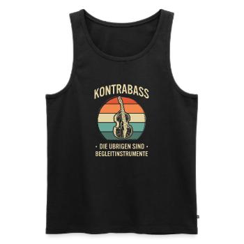 Kontrabass Kontrabassspieler Kontrabassist - Männer Premium Bio Tank Top - Schwarz - Vorne - Michal (187cm)