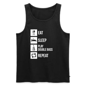 Double bass Double bass player Double bass player - Men's Premium Organic Tank Top - black - Front - Michal (187cm)