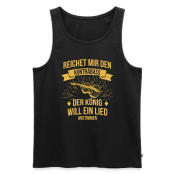 Kontrabass Kontrabassspieler Kontrabassist - Männer Premium Bio Tank Top - Schwarz - Vorne - Michal (187cm)