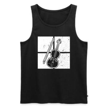 Violin Violinist Violinist - Men's Premium Organic Tank Top - black - Front - AI Model Male 178 light (178cm)