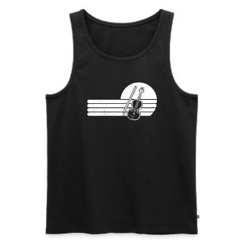 Violin Violinist Violinist - Men's Premium Organic Tank Top - black - Front - AI Model Male 178 light (178cm)