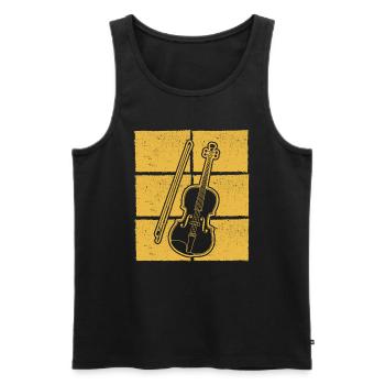 Violin Violinist Violinist - Men's Premium Organic Tank Top - black - Front - AI Model Male 178 light (178cm)