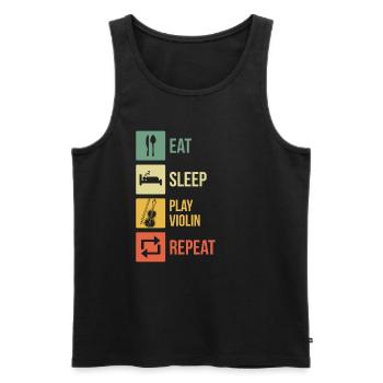 Violin Violinist Violinist - Men's Premium Organic Tank Top - black - Front - AI Model Male 178 light (178cm)