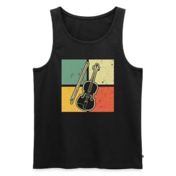 Violin Violinist Violinist - Men's Premium Organic Tank Top - black - Front - AI Model Male 178 light (178cm)