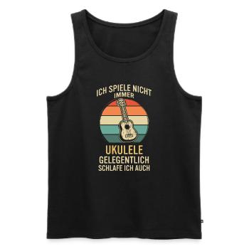 Ukulele Ukulele-Spieler Ukulelist - Männer Premium Bio Tank Top - Schwarz - Vorne - Michal (187cm)