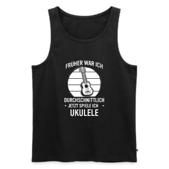 Ukulele Ukulele-Spieler Ukulelist - Männer Premium Bio Tank Top - Schwarz - Vorne - Michal (187cm)