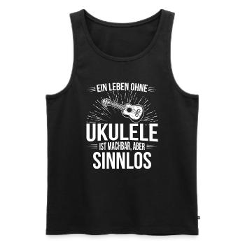 Ukulele Ukulele-Spieler Ukulelist - Männer Premium Bio Tank Top - Schwarz - Vorne - Michal (187cm)