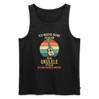 Ukulele Ukulele-Spieler Ukulelist - Männer Premium Bio Tank Top - Schwarz - Vorne - AI Model Male 178 light (178cm)