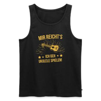 Ukulele Ukulele-Spieler Ukulelist - Männer Premium Bio Tank Top - Schwarz - Vorne - AI Model Male 178 light (178cm)