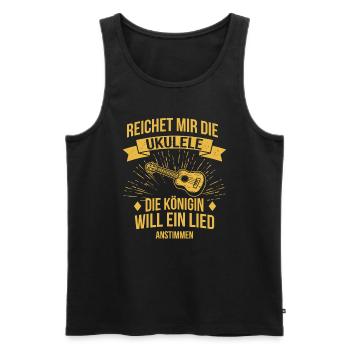 Ukulele Ukulele-Spieler Ukulelist - Männer Premium Bio Tank Top - Schwarz - Vorne - AI Model Male 178 light (178cm)