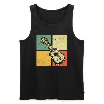 Ukulele Ukulele-Spieler Ukulelist - Männer Premium Bio Tank Top - Schwarz - Vorne - Michal (187cm)