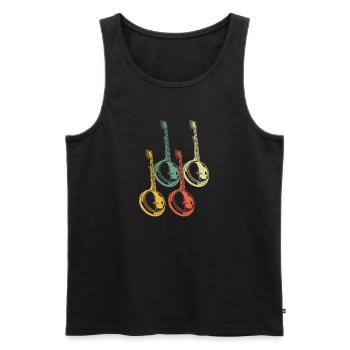 Banjo Banjo joueur Banjoïste - Débardeur bio Premium Homme - noir - Devant - Michal (187cm)