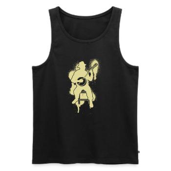 Banjo Banjo joueur Banjoïste - Débardeur bio Premium Homme - noir - Devant - AI Model Male 178 light (178cm)