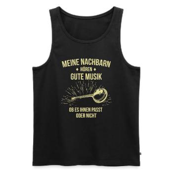 Banjo Banjospieler Banjoist - Männer Premium Bio Tank Top - Schwarz - Vorne - Michal (187cm)