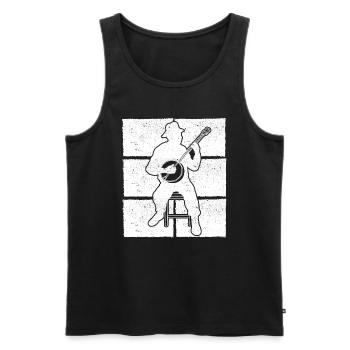 Banjo Banjospieler Banjoist - Männer Premium Bio Tank Top - Schwarz - Vorne - Michal (187cm)