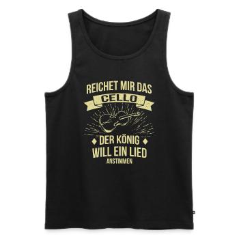 Cello Cellospieler Cellist - Männer Premium Bio Tank Top - Schwarz - Vorne - Michal (187cm)