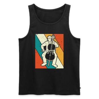Cello Cellospieler Cellist - Männer Premium Bio Tank Top - Schwarz - Vorne - Michal (187cm)