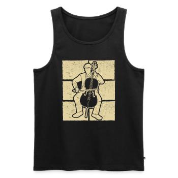 Cello Cellospieler Cellist - Männer Premium Bio Tank Top - Schwarz - Vorne - Michal (187cm)