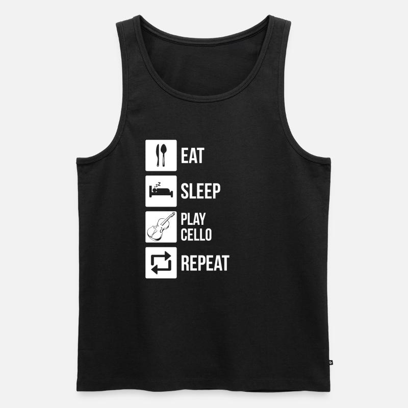 Cello Cellospieler Cellist - Männer Premium Bio Tank Top - Schwarz