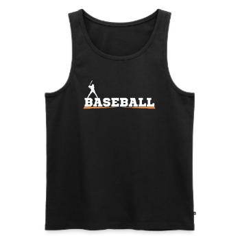 baseball - Débardeur bio Premium Homme - noir - Devant - AI Model Male 178 light (178cm)