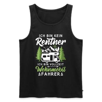 Camping Rentner Vollzeit Wohnmobil Camper - Männer Premium Bio Tank Top - Schwarz - Vorne - Michal (187cm)