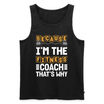 Gym Bench Press Training - Men's Premium Organic Tank Top - black - Front - AI Model Male 178 light (178cm)
