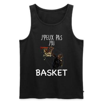 Quel cadeau humour pour homme et enfants - Débardeur bio Premium Homme - noir - Devant - Michal (187cm)