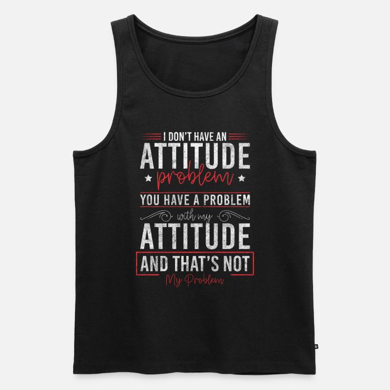Problem? Schwarzer Humor Sarkasmus - Männer Premium Bio Tank Top - Schwarz