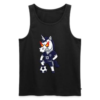Angry Unicorn Football Fan Jersey 13 - Men's Premium Organic Tank Top - black - Front - Michal (187cm)