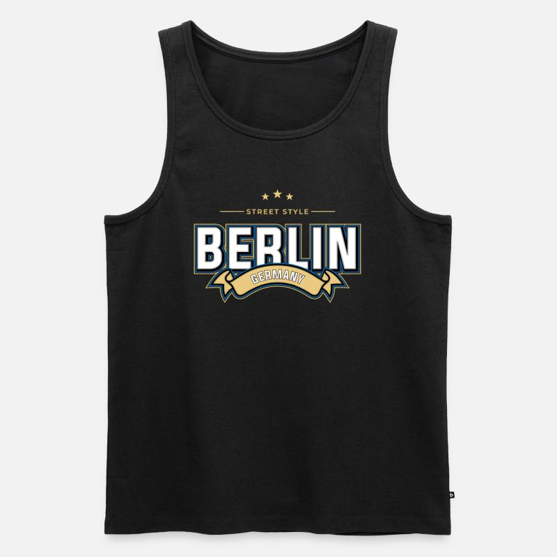 Berlin - Männer Premium Bio Tank Top - Schwarz