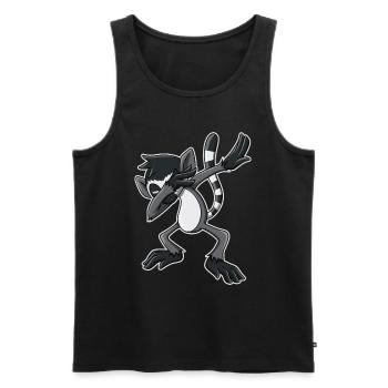 Lémurien Dabbing - Débardeur bio Premium Homme - noir - Devant - Michal (187cm)