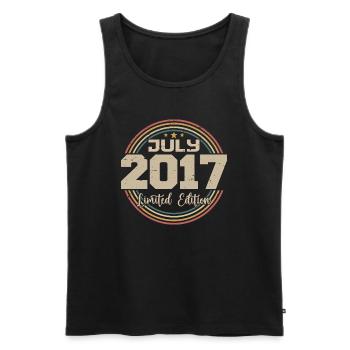 2017 Birthday July 2017 Gift July 2017 - Men's Premium Organic Tank Top - black - Front - Michal (187cm)