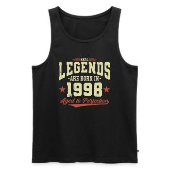 Les légendes sont nées en 1998 - Débardeur bio Premium Homme - noir - Devant - Michal (187cm)