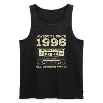 1996 Geburtstag geboren im Jahr 1996 Vintage Retro - Männer Premium Bio Tank Top - Schwarz - Vorne - Michal (187cm)